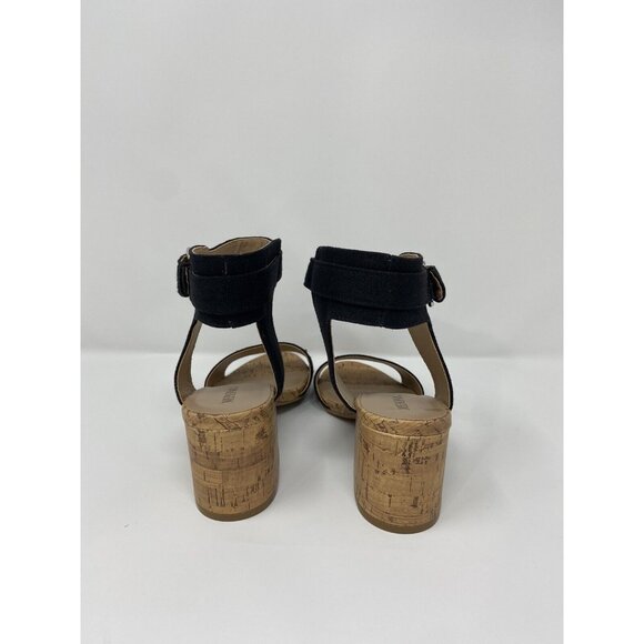 Womens' US 6 Merona Black Quarter Strap Block Heel Sandals Shoes NWOB - Picture 5 of 9